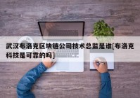 武汉布洛克区块链公司技术总监是谁[布洛克科技是可靠的吗]